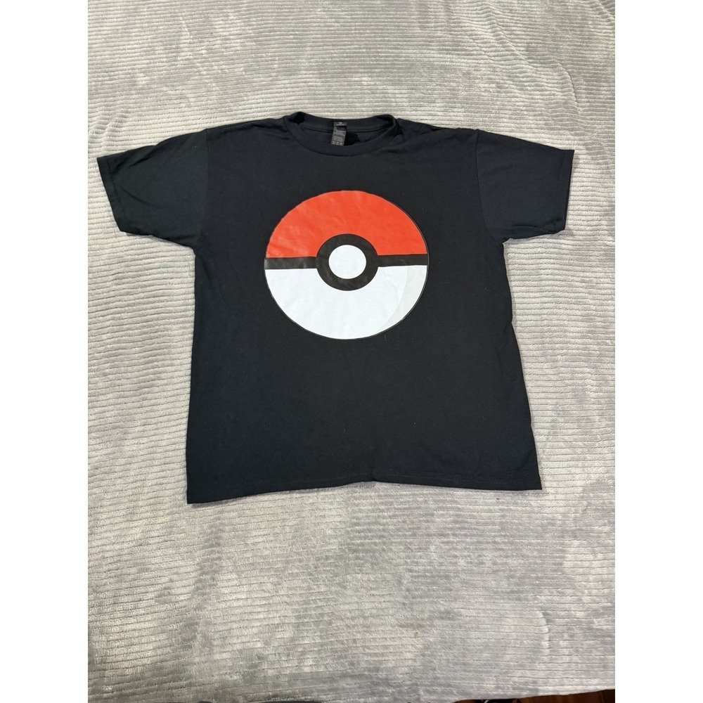 Pokemon Shirt Kids XL Black Pokeball Short Sleeve Crew Neck Casual Cotton Tee